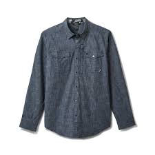 camisa victor manga larga grey blue dk wash 5.11