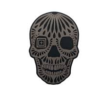parche barro negro skull multicolor 5.11