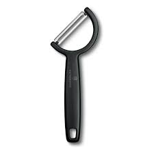 Pelador Rho, recto, un solo filo. negro victorinox