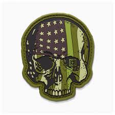 parche patriot skull verde 5.11